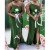 Long Green Floor Length Bridesmaid Dresses 902400