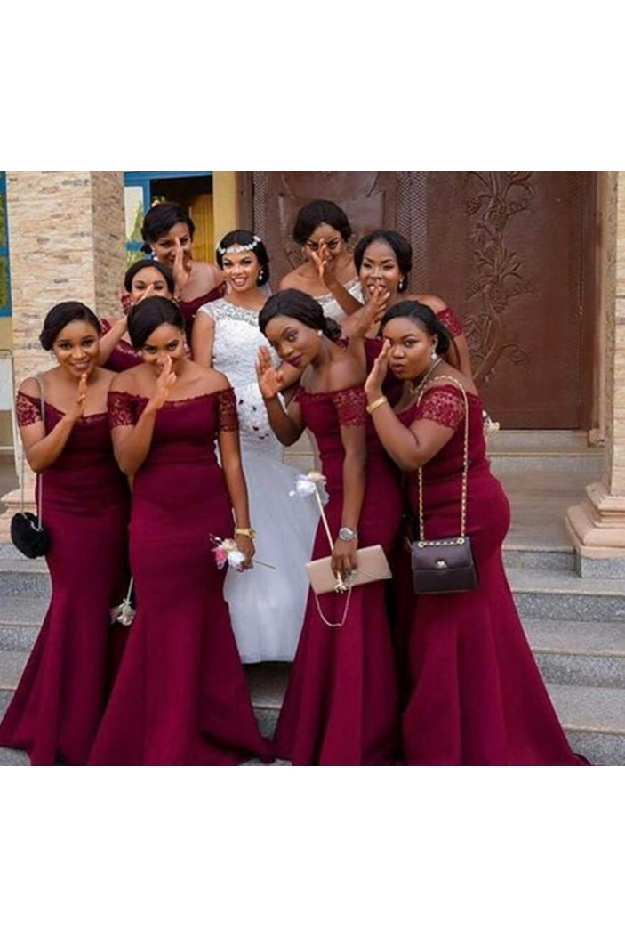 Long Mermaid Off the Shoulder Bridesmaid Dresses 902401