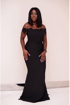 Long Mermaid Off the Shoulder Floor Length Bridesmaid Dresses 902405