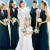 Long Navy Blue Floor Length Bridesmaid Dresses 902408