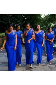 Long Royal Blue Mermaid Bridesmaid Dresses 902430