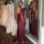 Long Grape Purple Sequin Bridesmaid Dresses with Cap Sleeves 902463