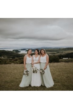 Long Tulle Floor Length Bridesmaid Dresses 902464