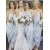 Simple Tea Length Spaghetti Straps Bridesmaid Dresses 902467