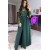 Long Green Floor Length Bridesmaid Dresses with Long Sleeves 902478