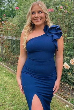 Mermaid One Shoulder Long Bridesmaid Dresses 902488