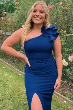 Mermaid One Shoulder Long Bridesmaid Dresses 902488