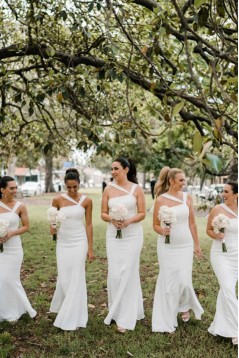 Mermaid Floor Length Long Bridesmaid Dresses 902492