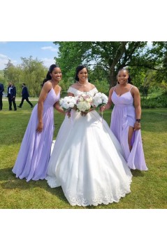 A-Line Chiffon Spaghetti Straps Bridesmaid Dresses 902493