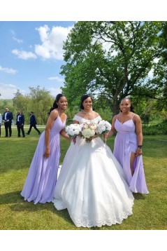 A-Line Chiffon Spaghetti Straps Bridesmaid Dresses 902493