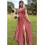 A-Line Long Chiffon Off the Shoulder Bridesmaid Dresses 902495