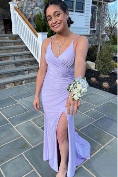 Mermaid Spaghetti Straps Long Bridesmaid Dresses 902500