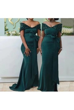 Long Mermaid Off the Shoulder Bridesmaid Dresses 902518