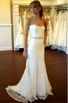 Elegant Mermaid Lace Wedding Dresses Bridal Gowns 903004