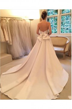 A-Line Long White Halter Wedding Dresses Bridal Gowns 903030