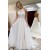 A-Line Halter Lace and Tulle Wedding Dresses Bridal Gowns 903123