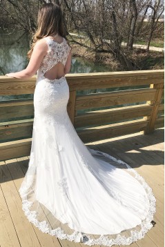 Mermaid Lace Long Wedding Dresses Bridal Gowns 903145