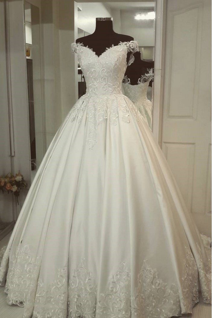 Ball Gowns Lace Off the Shoulder Wedding Dresses Bridal Gowns 903176