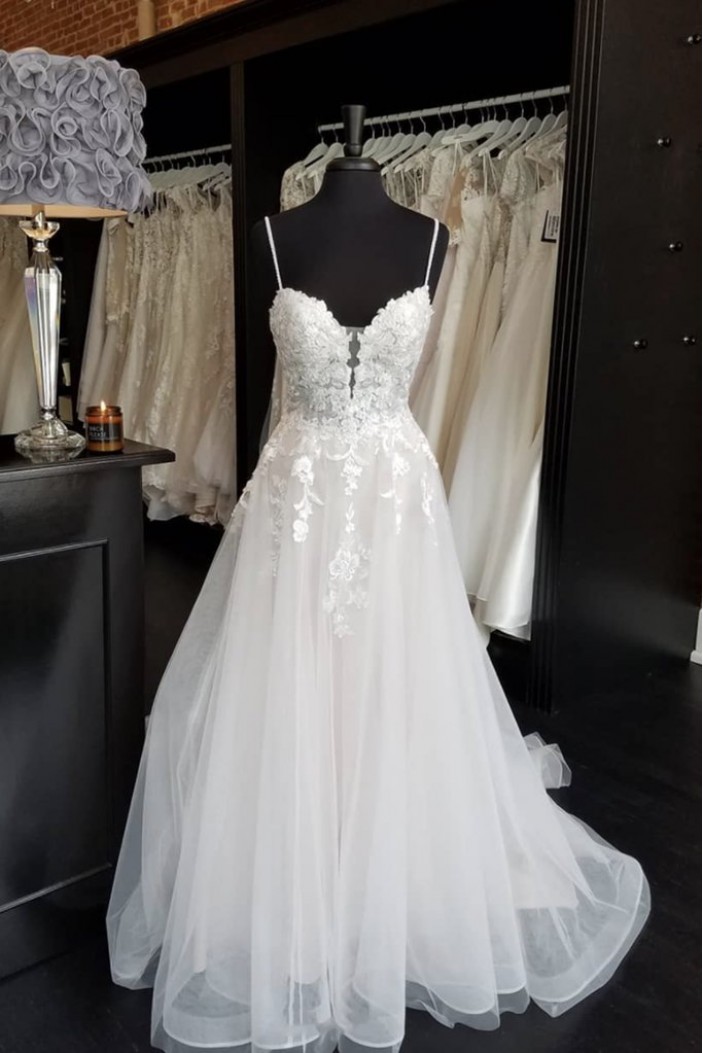 A-Line Lace Wedding Dresses Bridal Gowns 903194