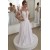 A-Line Beaded Lace Wedding Dresses Bridal Gowns 903209
