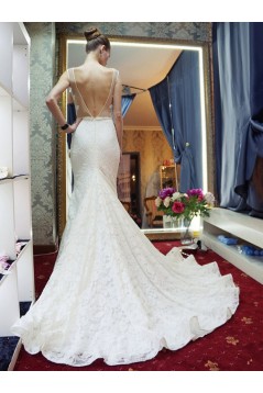 Elegant Mermaid Beaded Lace Wedding Dresses Bridal Gowns 903227