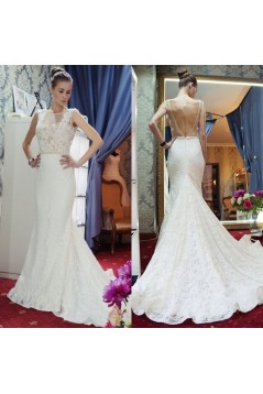 Elegant Mermaid Beaded Lace Wedding Dresses Bridal Gowns 903227
