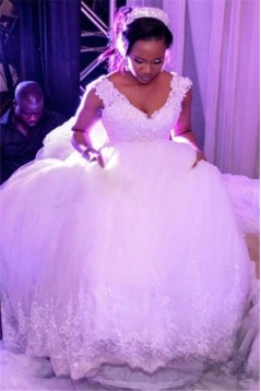 Ball Gown Long Sleeves Lace Wedding Dresses Bridal Gowns 903228