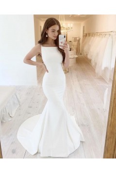 Long Mermaid Satin Wedding Dresses Bridal Gowns 903237