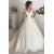 A-Line Lace V Neck Wedding Dresses Bridal Gowns 903256