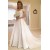 A-Line Lace Wedding Dresses Bridal Gowns with Short Sleeves 903257