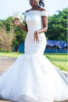 Mermaid Lace and Tulle Wedding Dresses Bridal Gowns 903260