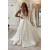 A-Line Satin and Lace Long Wedding Dresses Bridal Gowns 903262