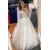 A-Line Long Sleeves Lace and Tulle Wedding Dresses Bridal Gowns 903269
