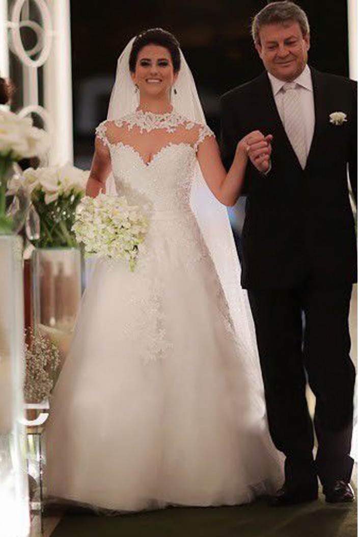 A-Line Lace Wedding Dresses Bridal Gowns 903271