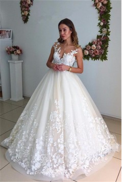 A-Line Lace Wedding Dresses Bridal Gowns 903278