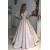 A-Line Lace and Satin Wedding Dresses Bridal Gowns 903285