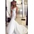 Mermaid Lace V Neck Wedding Dresses Bridal Gowns 903292