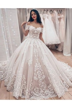 Ball Gowns Lace Long Sleeves Wedding Dresses Bridal Gowns 903316