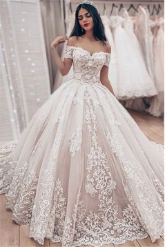 Ball Gowns Lace Long Sleeves Wedding Dresses Bridal Gowns 903316