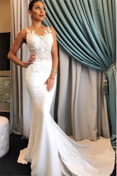 Mermaid Lace Long Wedding Dresses Bridal Gowns 903317