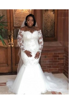 Mermaid Lace Off the Shoulder Long Wedding Dresses Bridal Gowns 903322