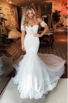 Mermaid Lace Long Wedding Dresses Bridal Gowns 903327