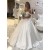 A-Line Lace and Satin Off the Shoulder Wedding Dresses Bridal Gowns 903350