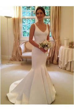 Mermaid V Neck Long Wedding Dresses Bridal Gowns 903364