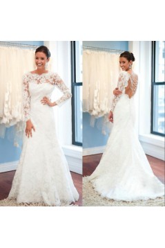 Long Sleeves Lace Wedding Dresses Bridal Gowns 903365