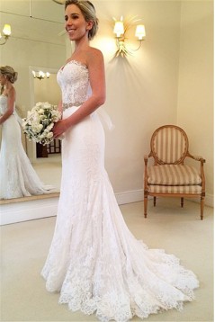 Mermaid Lace Long Wedding Dresses Bridal Gowns 903372