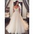A-Line Beaded Tulle Off the Shoulder Wedding Dresses Bridal Gowns 903396