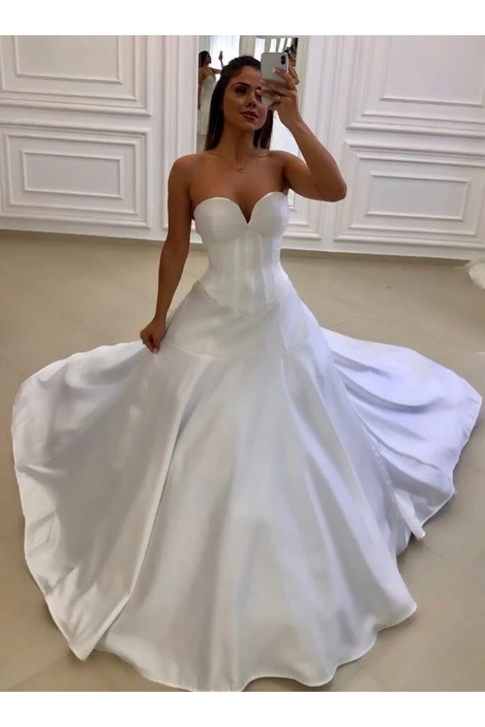 A-Line Sweetheart Long Wedding Dresses Bridal Gowns 903404