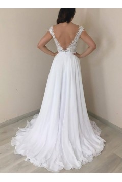 A-Line Chiffon and Lace Wedding Dresses Bridal Gowns 903405