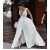 A-Line Long Satin V Neck Wedding Dresses Bridal Gowns 903407